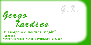 gergo kardics business card
